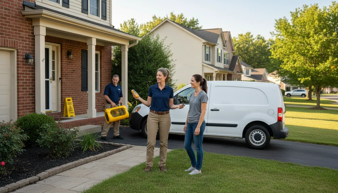 Residential water damage restoration in Galatia, IL